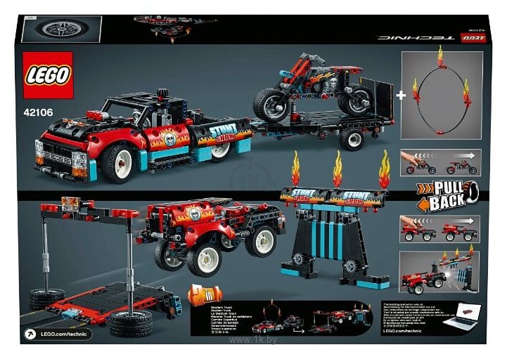 Фотографии LEGO Technic 42106 Шоу трюков на грузовиках и мотоциклах