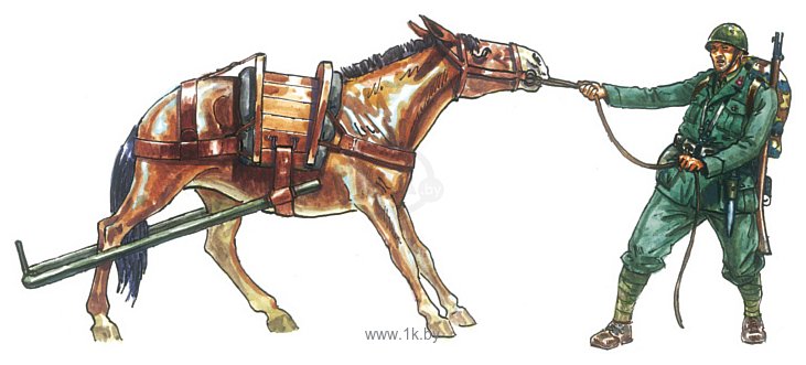 Фотографии Italeri 6464 Horse Drawn Breda 20/65 W/Servants