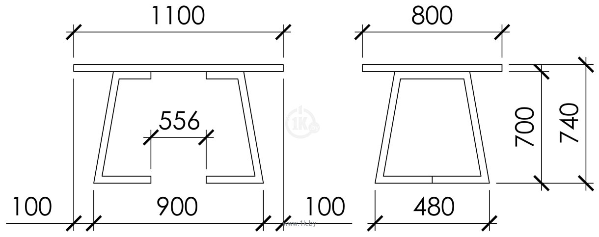 Фотографии Buro7 Уиллис 110 (классика, дуб мореный/белый)