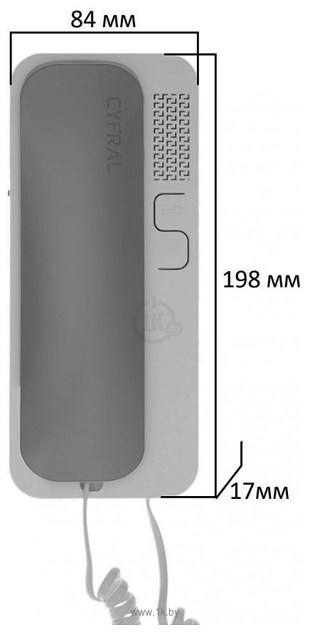 Фотографии Cyfral Unifon Smart U (белый, с серой трубкой)