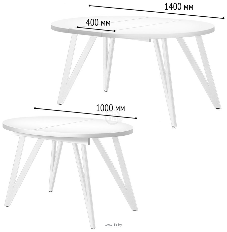 Фотографии Millwood Женева 3 Л D100-140x100x76 (белый-металл белый)