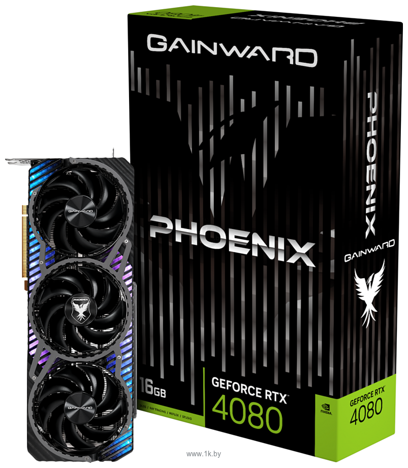 Фотографии Gainward GeForce RTX 4080 Phoenix 16GB (NED4080019T2-1032X)