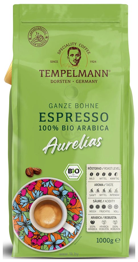 Фотографии Tempelmann Aurelias Espresso зерновой 1 кг