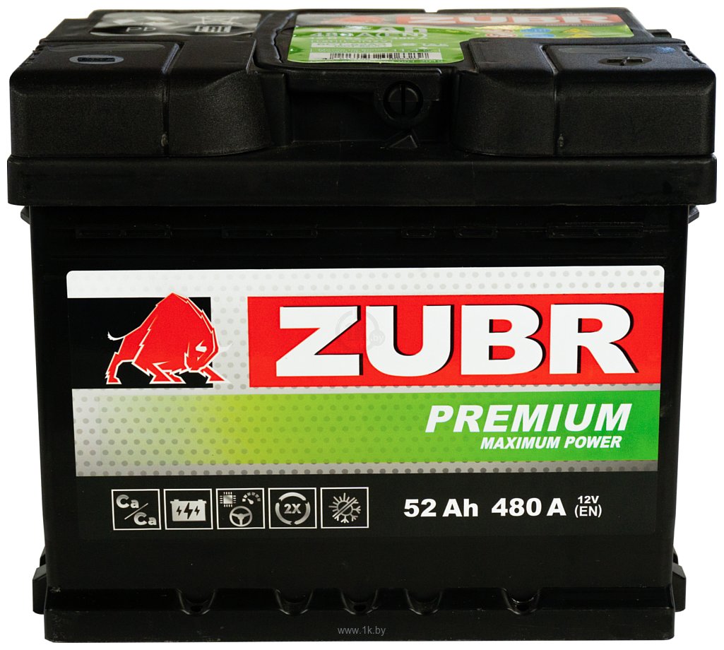 Фотографии Zubr Premium R+ Турция (52Ah)