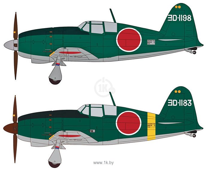 Фотографии Hasegawa Истребитель Mitsubishi J2M3 Raiden (2 Kits)