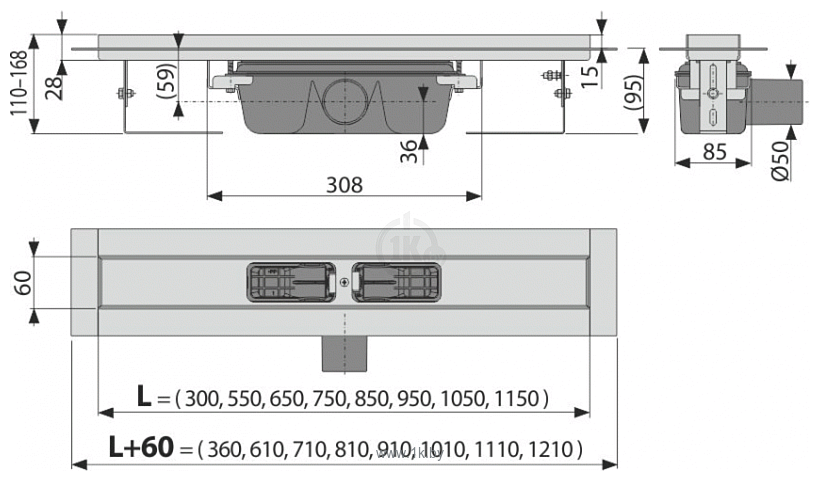 Фотографии Alcaplast APZ6-650 (без решетки)