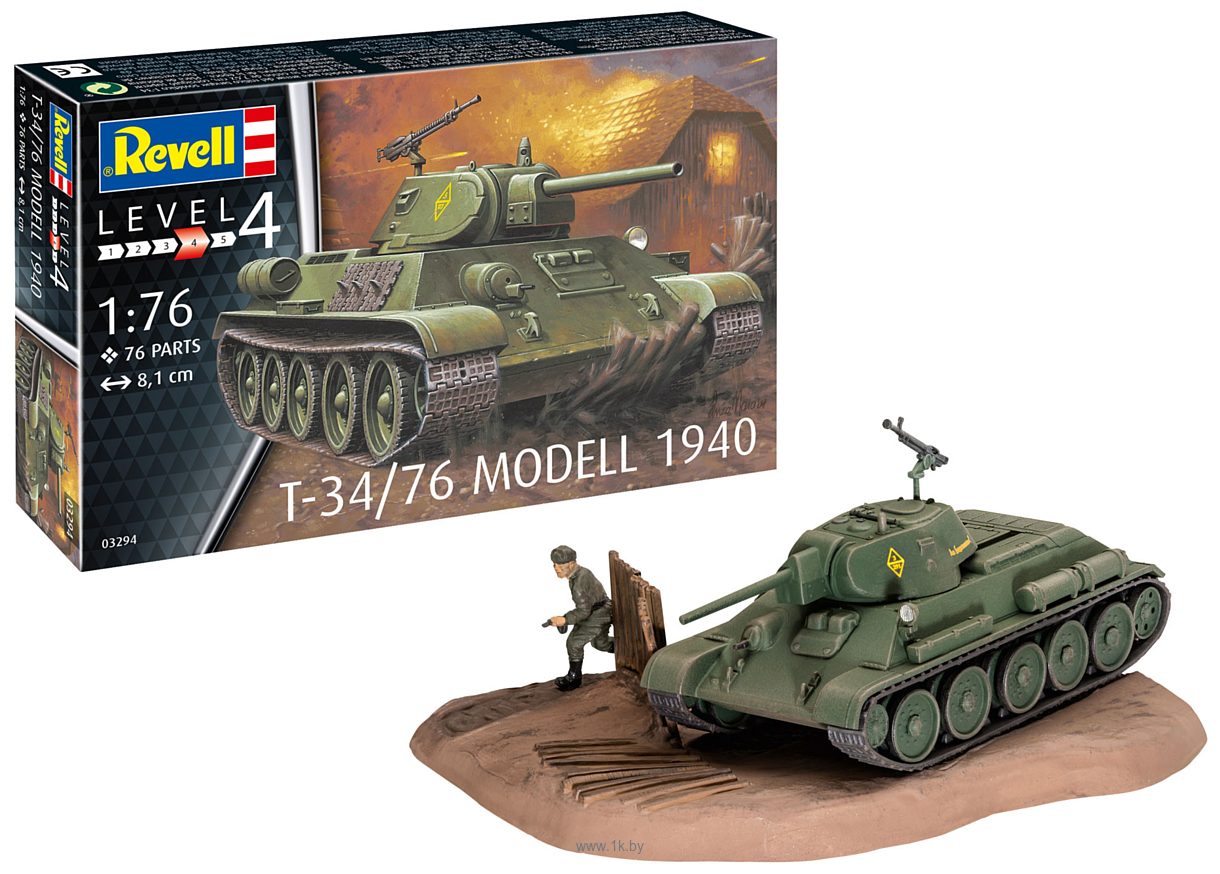 Фотографии Revell 03294 T-34/76 Modell 1940