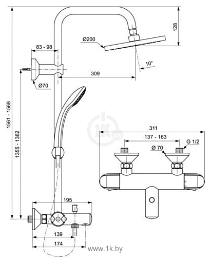 Фотографии Ideal Standard IdealRain Eco A6426AA