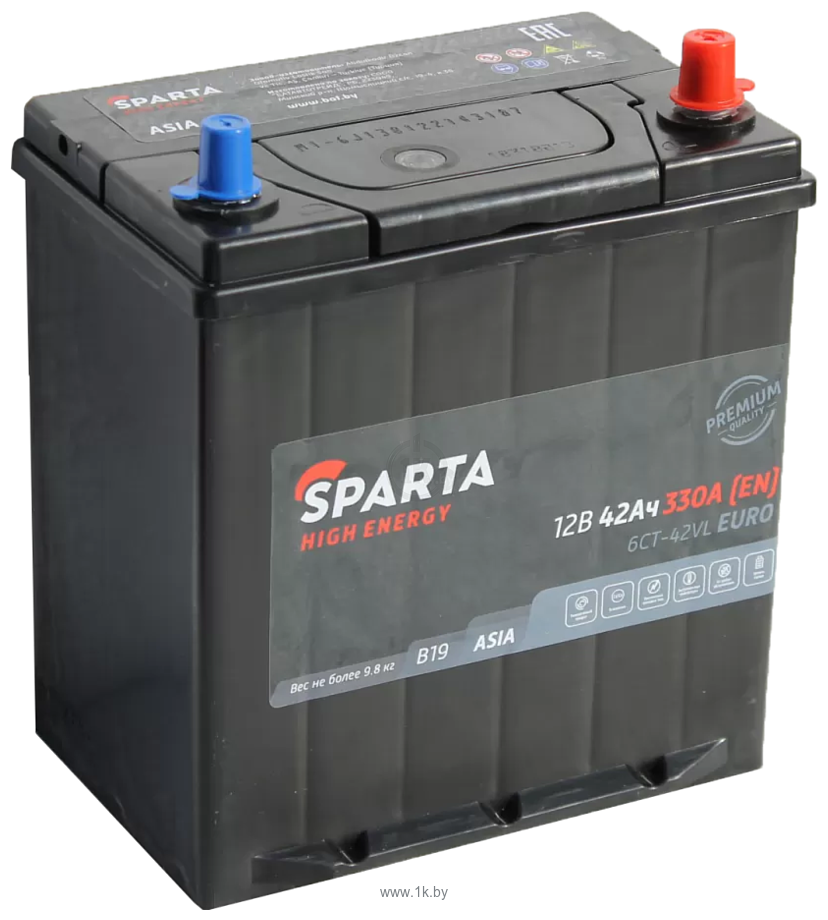 Фотографии Sparta High Energy Asia 6СТ-42 Евро 330A (42Ah)