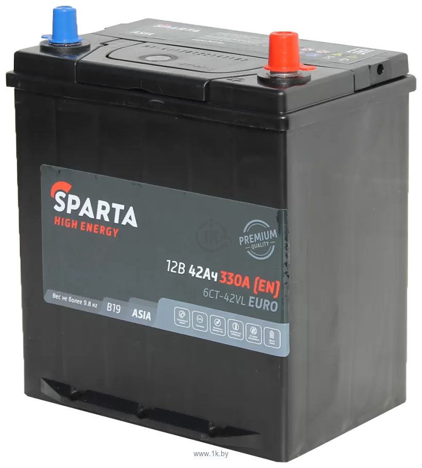 Фотографии Sparta High Energy Asia 6СТ-42 Евро 330A (42Ah)