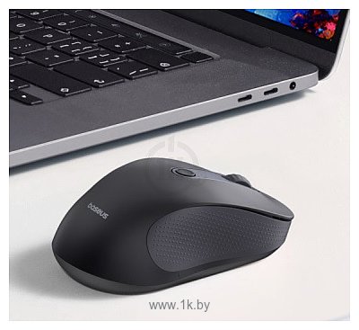 Фотографии Baseus F02 Ergonomic Wireless Mouse black, без батарейки в комплекте