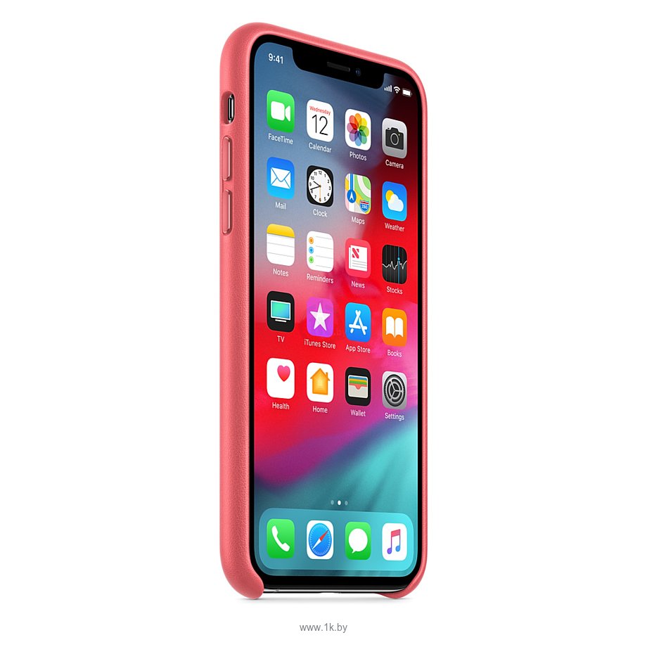 Фотографии Apple Leather Case для iPhone XS Peony Pink