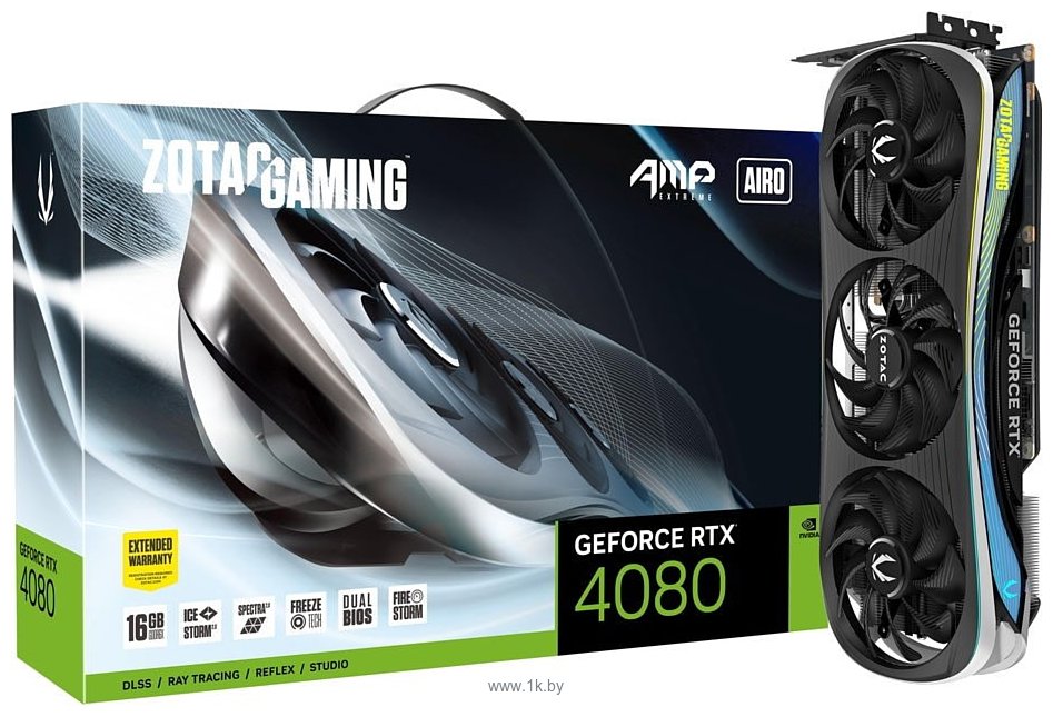 Фотографии ZOTAC GAMING GeForce RTX 4080 16GB AMP Extreme AIRO (ZT-D40810B-10P)