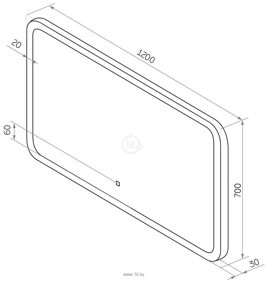 Фотографии Континент  Demure Led 120x70 (подогрев, датчик движения)