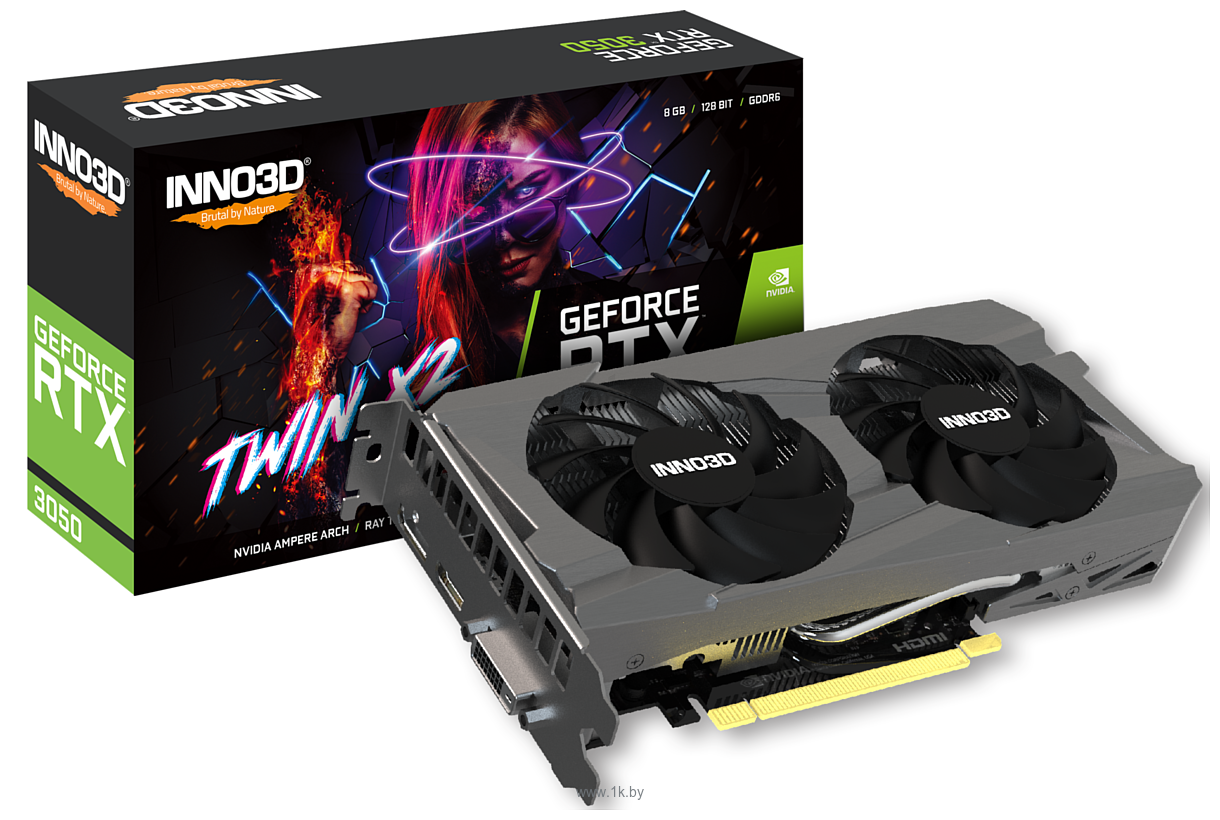 Фотографии INNO3D GeForce RTX 3050 Twin X2 (N30502-08D6-1711VA41)