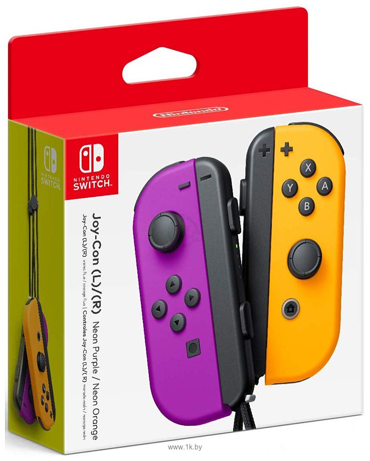 Фотографии Nintendo Joy-Con (неоновый фиолетовый/неоновый оранжевый)