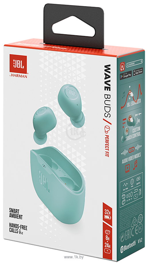 Фотографии JBL Wave Buds (мятный)