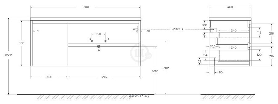 Фотографии BelBagno Kraft KRAFT-1200-2C-1A-SO-RT-R
