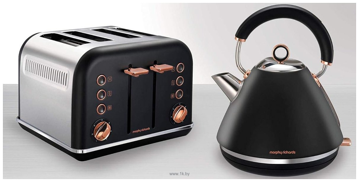 Фотографии Morphy Richards Accents Rose Gold and Black Traditional Kettle 102104