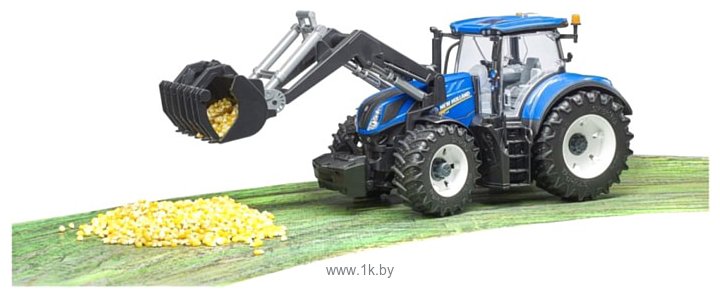 Фотографии Bruder New Holland T7.315 with slip-on front loader 03121