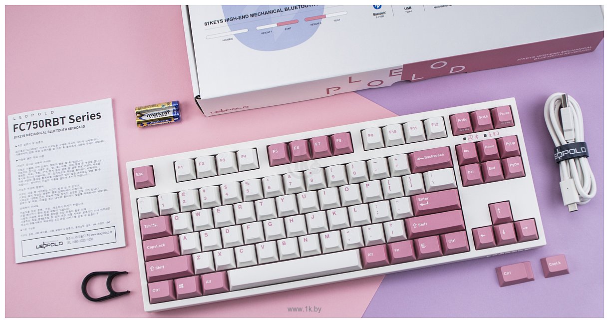 Фотографии Leopold FC750R BT Light Pink Cherry MX Silent Red (без кириллицы)