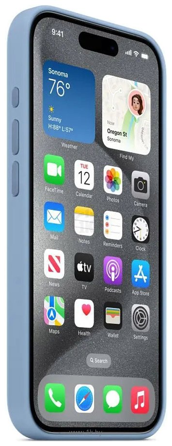 Фотографии Apple MagSafe Silicone Case для iPhone 15 Pro Max (зимний синий)