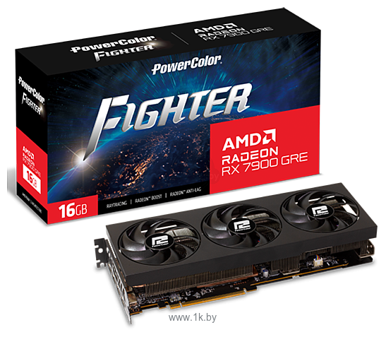 Фотографии PowerColor Fighter AMD Radeon RX 7900 GRE 16GB GDDR6 (RX 7900 GRE 16G-F/OC)