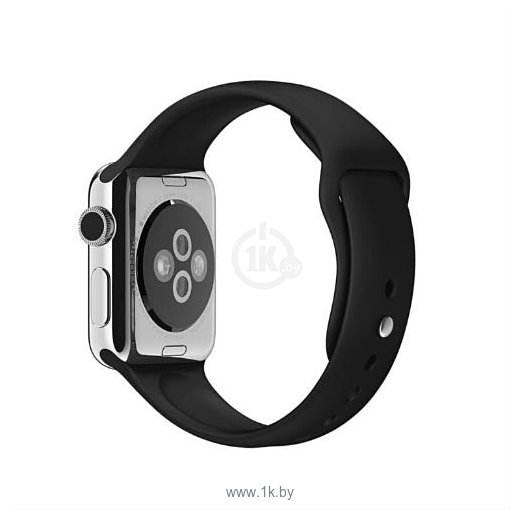 Фотографии Apple Watch 38mm Stainless Steel with Black Sport Band (MJ2Y2)