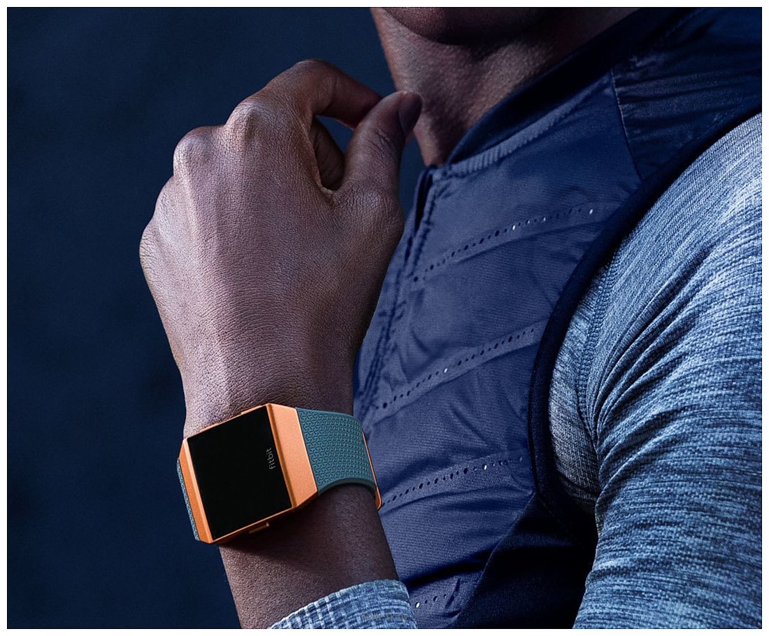 Фотографии Fitbit классический для Fitbit Ionic (L, синий/оранжевый)