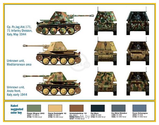 Фотографии Italeri 7060 Немецкий истребитель танков Panzerjager Marder III Ausf. H