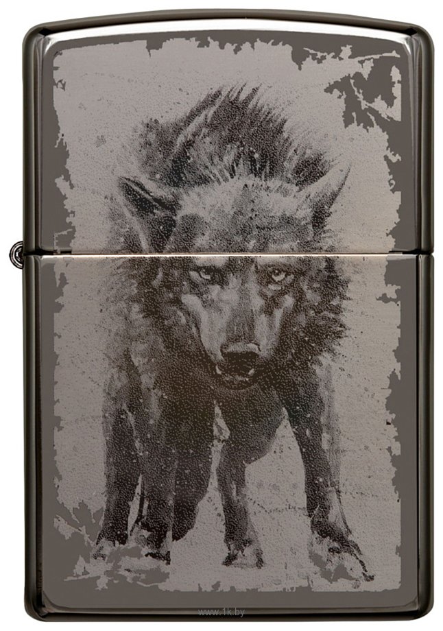 Фотографии Zippo Wolf Design Black Ice 49073