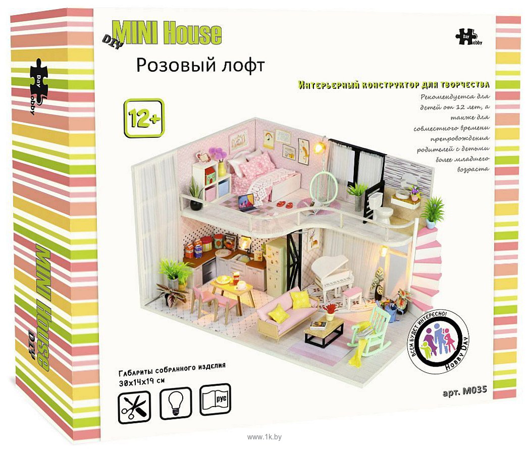 Фотографии Hobby Day DIY Mini House Розовый лофт (M035)