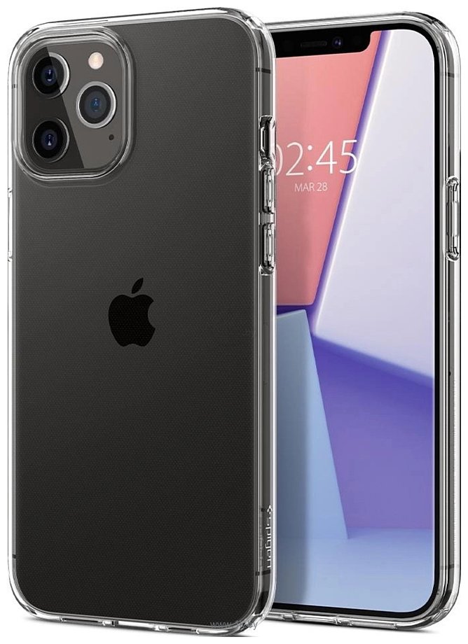 Фотографии Spigen Liquid Crystal для iPhone 12 Pro Max ACS01613 (прозрачный)