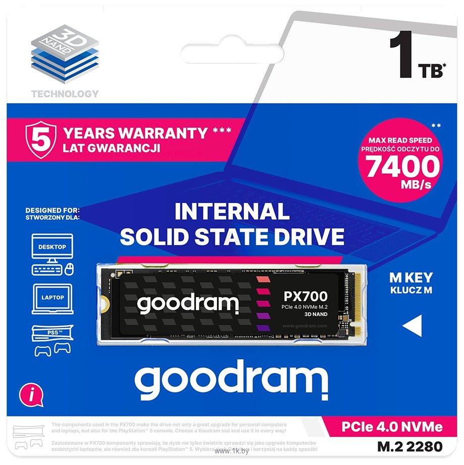 Фотографии GOODRAM PX700 1TB SSDPR-PX700-01T-80