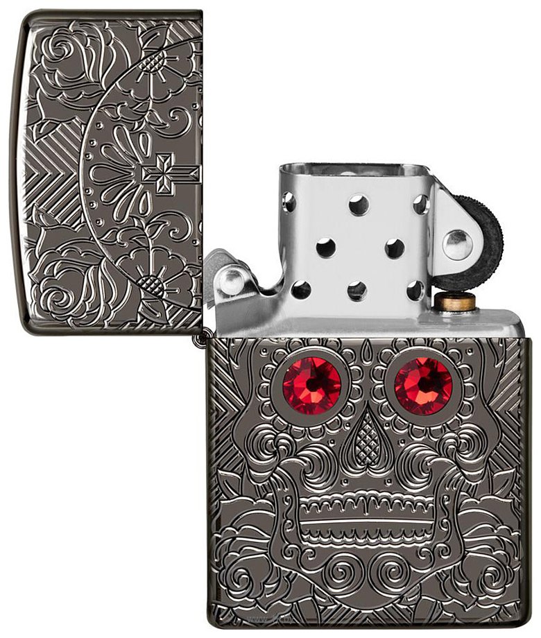 Фотографии Zippo Armor Crystal Skull Design 49300