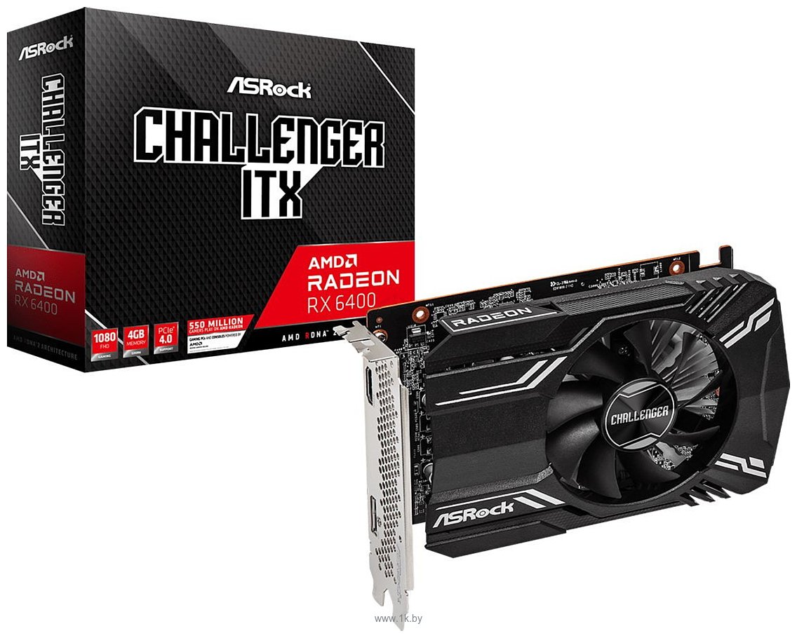 Фотографии ASRock Radeon RX 6400 Challenger ITX 4GB (RX6400 CLI 4G)