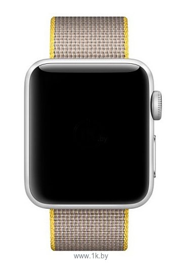 Фотографии Apple из плетеного нейлона 38 мм (желтый/светло-серый) (MNK72)