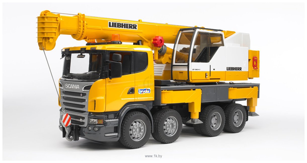 Фотографии Bruder Scania R-series Liebherr crane truck 03570