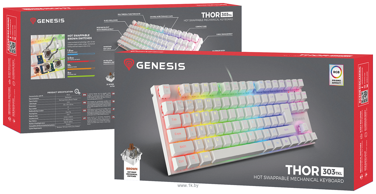 Фотографии Genesis Thor 303 TKL RGB white (без кириллицы)