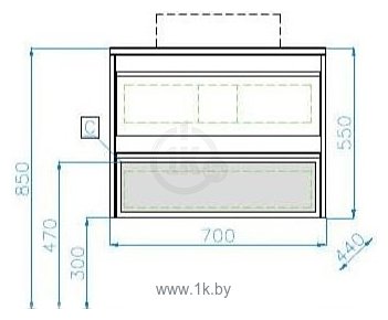 Фотографии Style Line Монако МДФ 70 (подвесная, со столешницей)