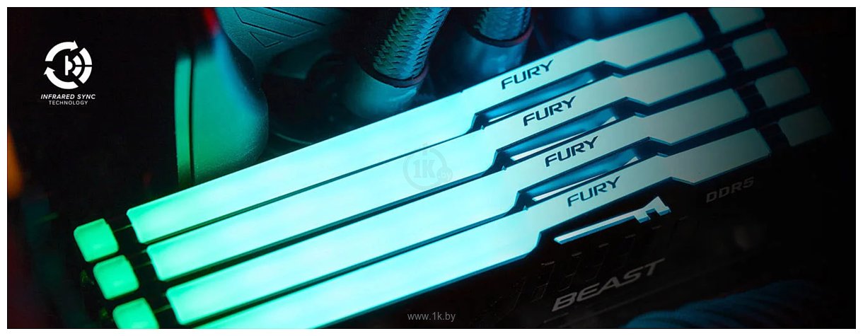 Фотографии Kingston FURY Beast RGB KF552C40BBAK4-128