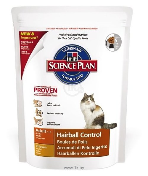 Фотографии Hill's Science Plan Feline Adult Hairball Control Chicken (0.3 кг)