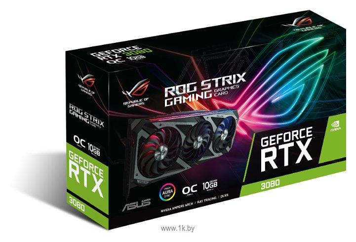 Фотографии ASUS ROG GeForce RTX 3080 10240MB STRIX GAMING OC (ROG-STRIX-RTX3080-O10G-GAMING)