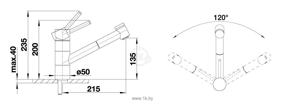 Фотографии Blanco TIVO-S (хром/темная скала)