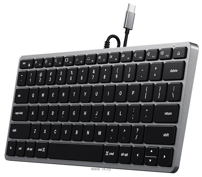 Фотографии Satechi Slim W1 Wired Backlit Keyboard gray space (без кириллицы)