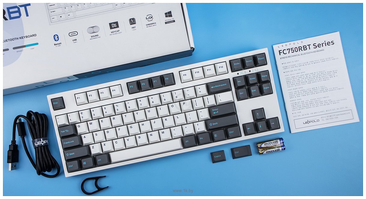 Фотографии Leopold FC750R BT White Gray Cherry MX Silent Red (без кириллицы)