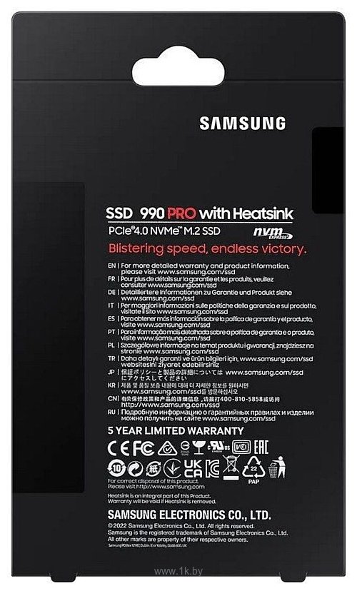 Фотографии Samsung 990 Pro с радиатором 1TB MZ-V9P1T0CW
