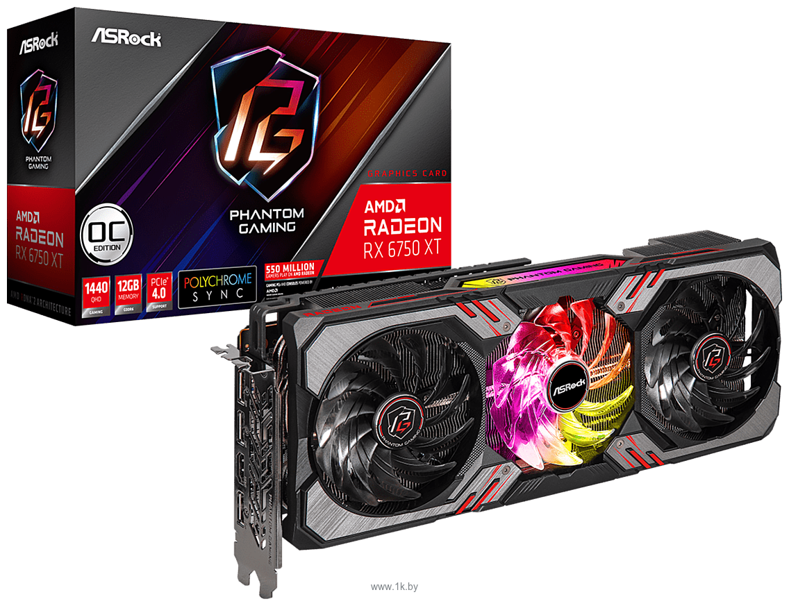 Фотографии ASRock Radeon RX 6750 XT Phantom Gaming D 12GB OC (RX6750XT PGD 12GO)