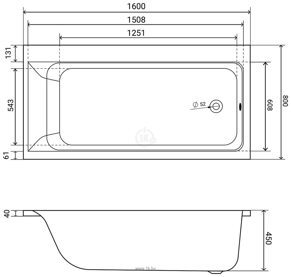 Фотографии Lauter Seraphina 160x80 2112160R с ножками и лицевым экраном