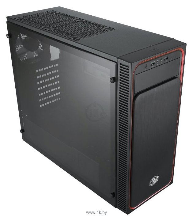 Фотографии Cooler Master MasterBox E500L (MCB-E500L-KA5N-S01) w/o PSU Black/red